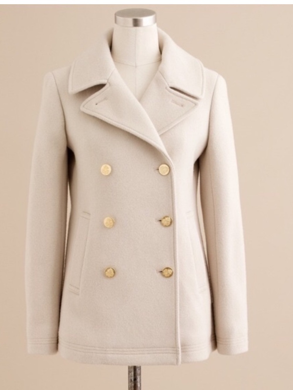 J Crew Stadium Cloth pea coat by Nello Gori. Size 6.